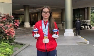 Vận động viên Hà Thị Ánh Uyên (Bắc Ninh) giành Huy chương thứ hai tại Sea Games 33